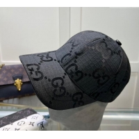 Low Cost Gucci Maxi GG Canvas Baseball Hat 051302 Black 2024