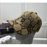 Reasonable Price Gucci Maxi GG Canvas Baseball Hat 051302 Yellow 2024