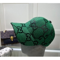 Big Discount Gucci Maxi GG Canvas Baseball Hat 051302 Green 2024