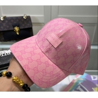 New Cheap Gucci GG Crystal Canvas Baseball Hat 0513 Pink 2024