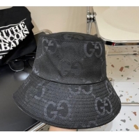 New Design Gucci Maxi-GG Bucket Hat 073001 Black 2024