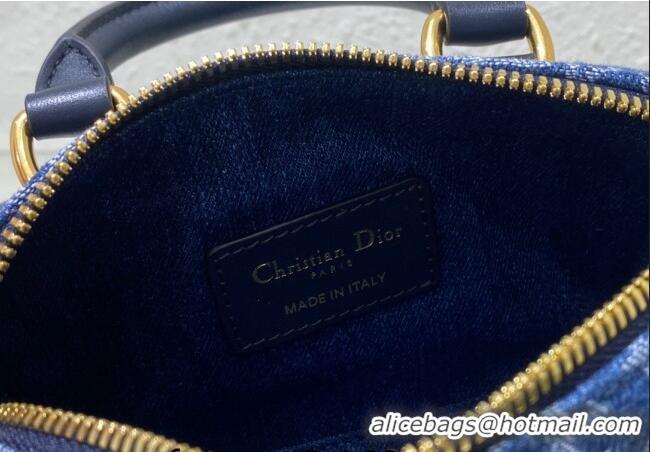 Best Price Dior Groove 16 Mini Boston Bag in Oblique CD2348 Denim Blue 2024