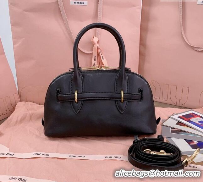 Trendy Design Miu Miu Aventure Nappa Leather top handle bag 5BB169 Black 2024