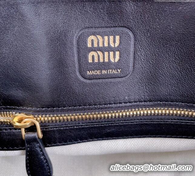 Trendy Design Miu Miu Aventure Nappa Leather top handle bag 5BB169 Black 2024