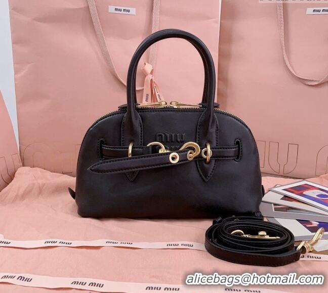 Trendy Design Miu Miu Aventure Nappa Leather top handle bag 5BB169 Black 2024