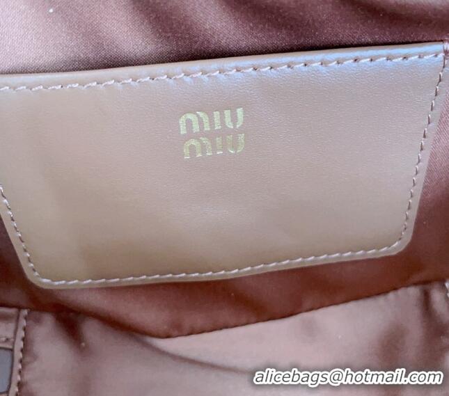 Best Quality Miu Miu Arcadie Leather Mini Bag 5BP088 Brown 2024