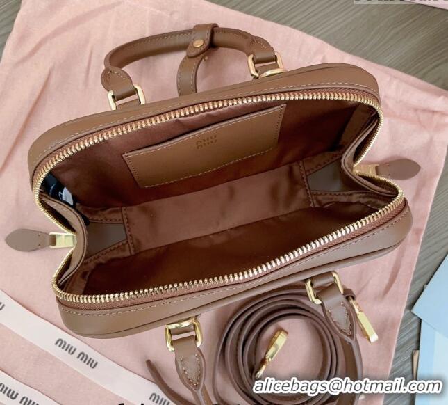 Best Quality Miu Miu Arcadie Leather Mini Bag 5BP088 Brown 2024