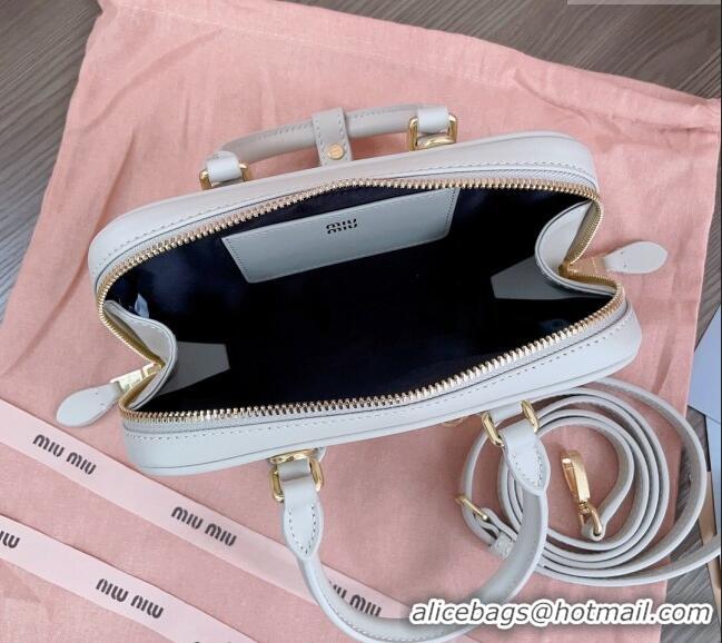 Top Design Miu Miu Arcadie Leather Mini Bag 5BP088 White 2024