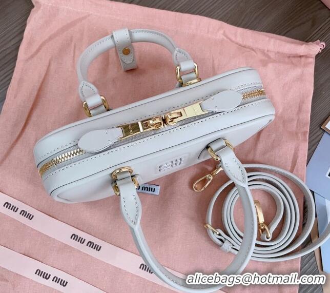 Top Design Miu Miu Arcadie Leather Mini Bag 5BP088 White 2024