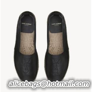 ​Grade Design Saint Laurent Cassandre Espadrilles In Smooth Leather Y8452 Black