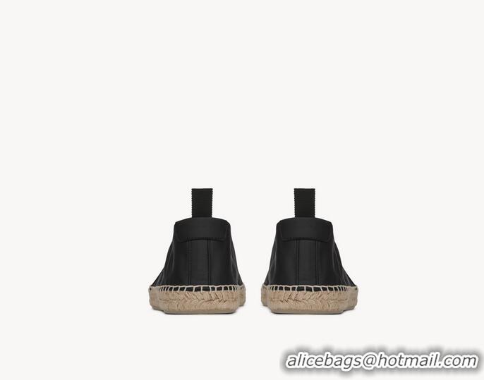 ​Grade Design Saint Laurent Cassandre Espadrilles In Smooth Leather Y8452 Black