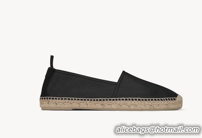 ​Grade Design Saint Laurent Cassandre Espadrilles In Smooth Leather Y8452 Black