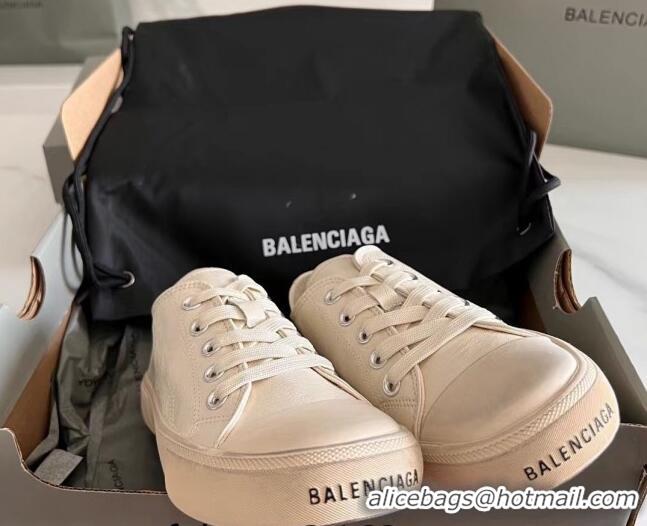 Top Grade Balenciaga Paris White Calfskin Leather Low-Top Sneakers 531121