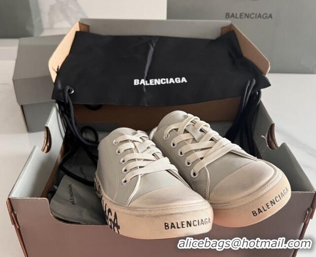 Top Design Balenciaga Paris Grey Calfskin Low-Top Sneakers with Graffiti 531138