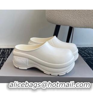 Grade Balenciaga Rubber Mules White 903023