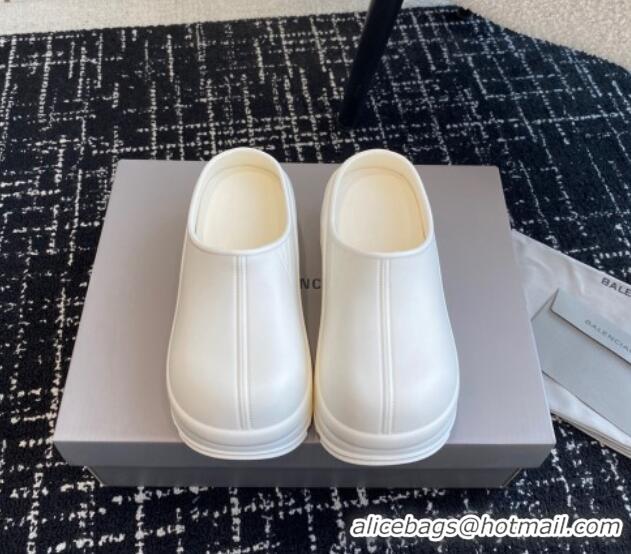 Grade Balenciaga Rubber Mules White 903023