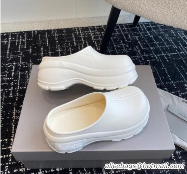 Grade Balenciaga Rubber Mules White 903023