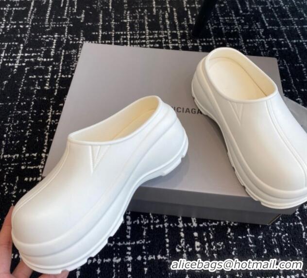 Grade Balenciaga Rubber Mules White 903023