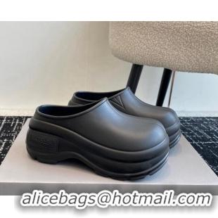 Top Grade Balenciaga Rubber Mules Black 903024