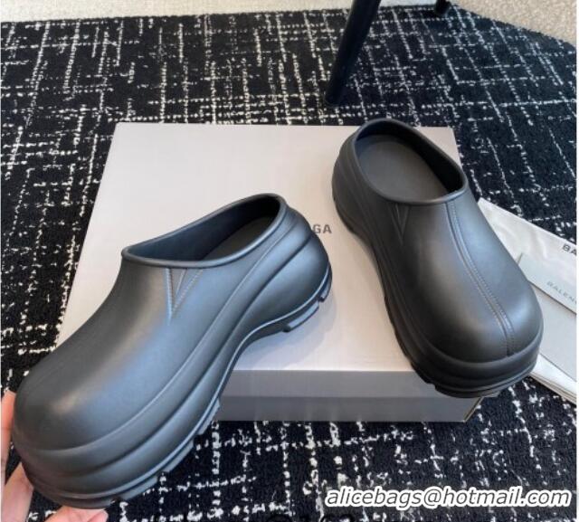 Top Grade Balenciaga Rubber Mules Black 903024