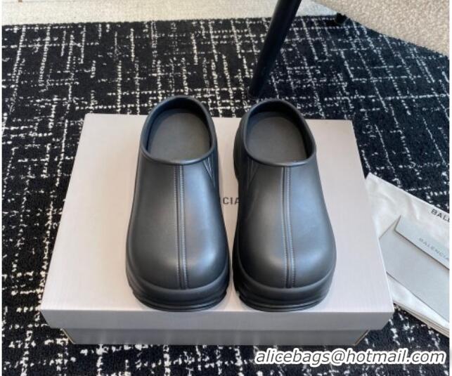 Top Grade Balenciaga Rubber Mules Black 903024