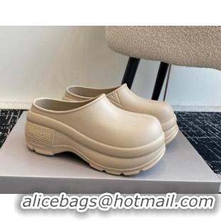 Best Price Balenciaga Rubber Mules Beige 903025