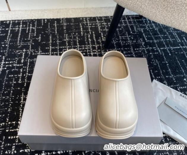 Best Price Balenciaga Rubber Mules Beige 903025