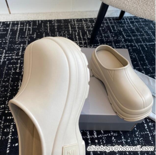 Best Price Balenciaga Rubber Mules Beige 903025