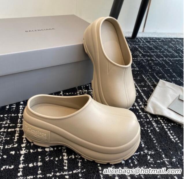 Best Price Balenciaga Rubber Mules Beige 903025