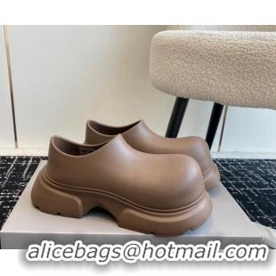 Top Grade Balenciaga Rubber Mules Light Brown 903027