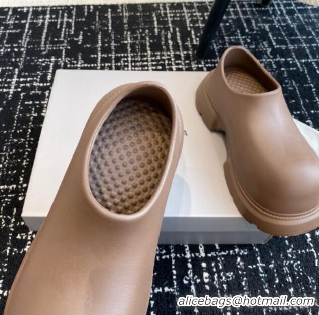 Top Grade Balenciaga Rubber Mules Light Brown 903027