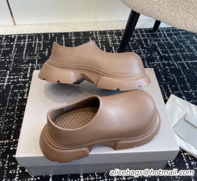 Top Grade Balenciaga Rubber Mules Light Brown 903027