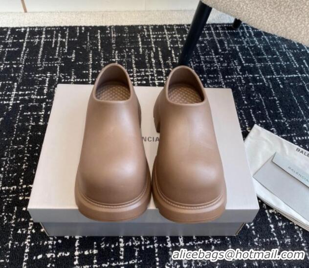 Top Grade Balenciaga Rubber Mules Light Brown 903027