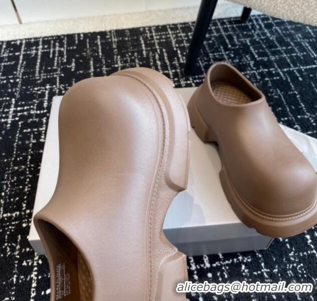 Top Grade Balenciaga Rubber Mules Light Brown 903027