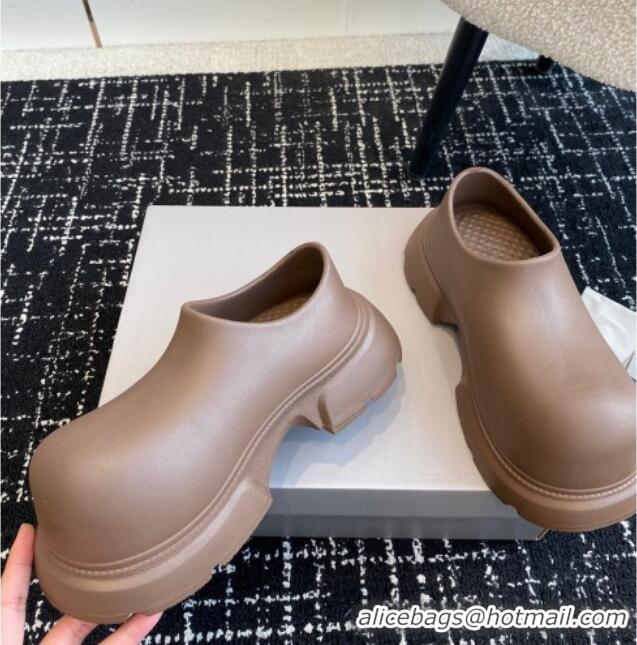 Top Grade Balenciaga Rubber Mules Light Brown 903027