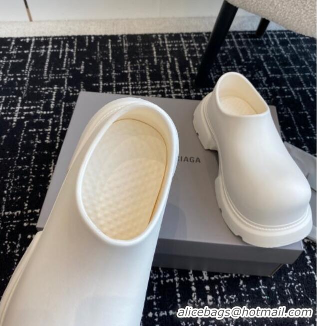 Grade Quality Balenciaga Rubber Mules White 903028