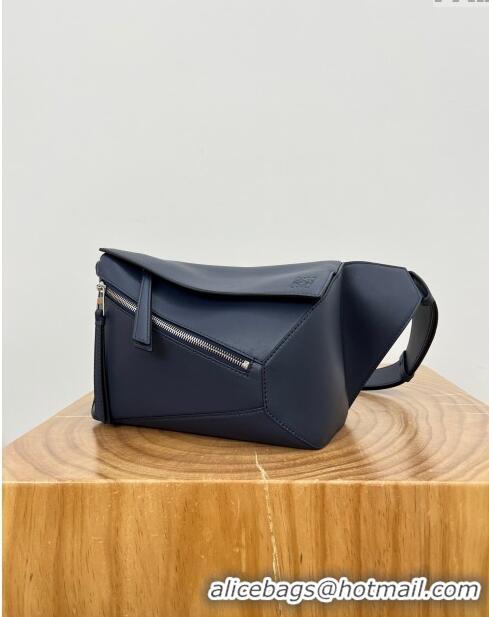 Discount Loewe Small Puzzle Bumbag in Classic Calfskin 9114 Abyss Blue 2024