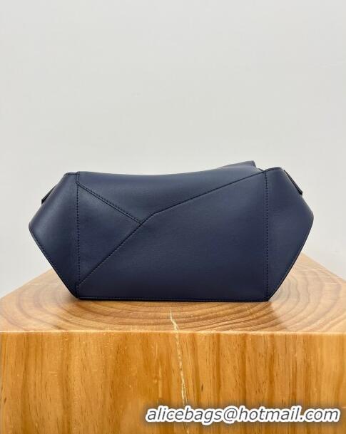 Discount Loewe Small Puzzle Bumbag in Classic Calfskin 9114 Abyss Blue 2024