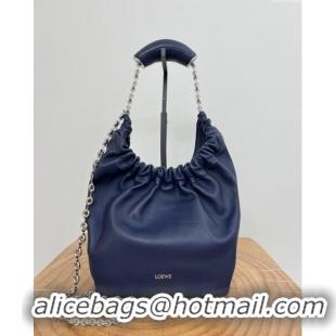 Promotional Loewe Small Squeeze Bag in Mellow Nappa Lambskin 9042 Abyss Blue 2024