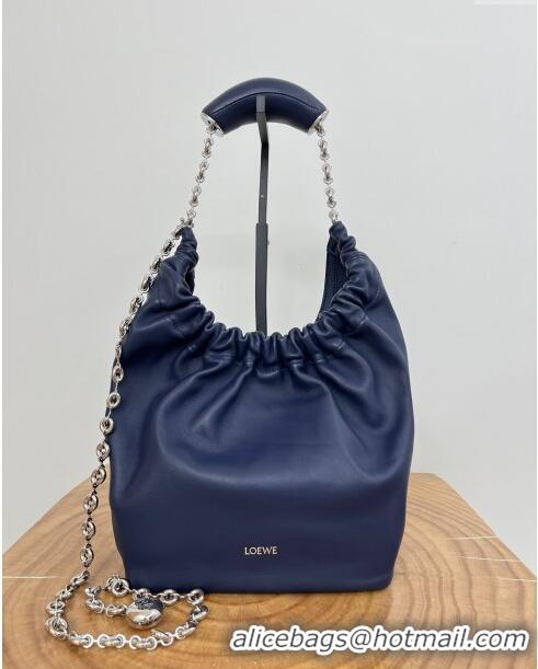 Promotional Loewe Small Squeeze Bag in Mellow Nappa Lambskin 9042 Abyss Blue 2024