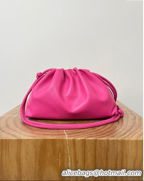 Top Quality Loewe Medium Flamenco Purse in Mellow Nappa Lambskin 9057 Fluorescent Pink 2024