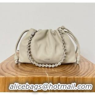 Reasonable Price Loewe Medium Flamenco Purse in Mellow Nappa Lambskin 9057 White 2024