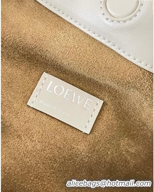 Reasonable Price Loewe Medium Flamenco Purse in Mellow Nappa Lambskin 9057 White 2024