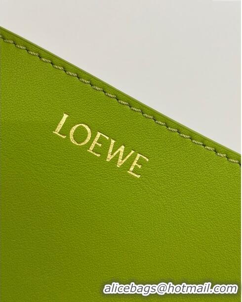 Top Quality Loewe Medium Puzzle Fold Tote in Shiny Calfskin 9029 Meadow Green 2024