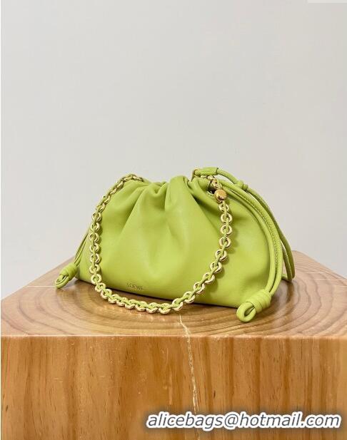 Well Crafted Loewe Medium Flamenco Purse in Mellow Nappa Lambskin 9057 Meadow Green 2024