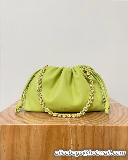 Well Crafted Loewe Medium Flamenco Purse in Mellow Nappa Lambskin 9057 Meadow Green 2024