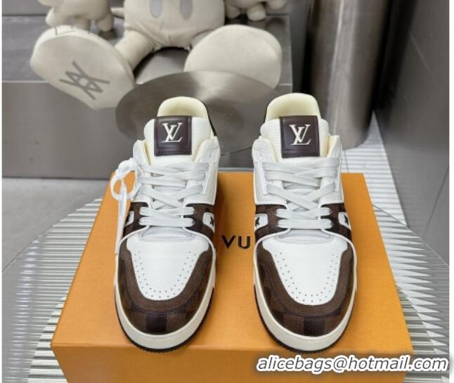 Top Design Louis Vuitton LV Trainer Sneakers in Damier Leather 0724093