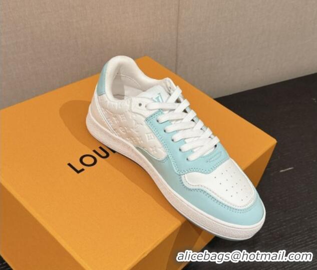 Durable Louis Vuitton Time Out Sneakers in Calf Leather Light Green 0724095