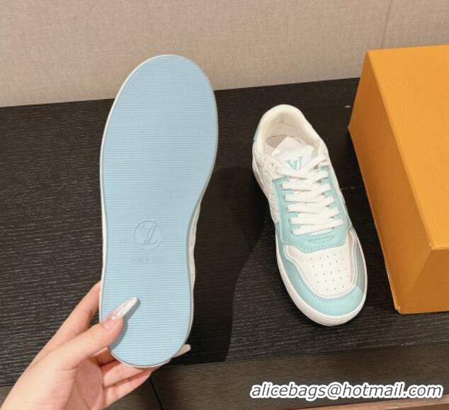 Durable Louis Vuitton Time Out Sneakers in Calf Leather Light Green 0724095