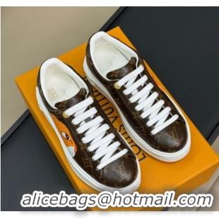 Shop Cheap Louis Vuitton Time Out Sneakers in Patent Monogram Canvas with leopard print 724099